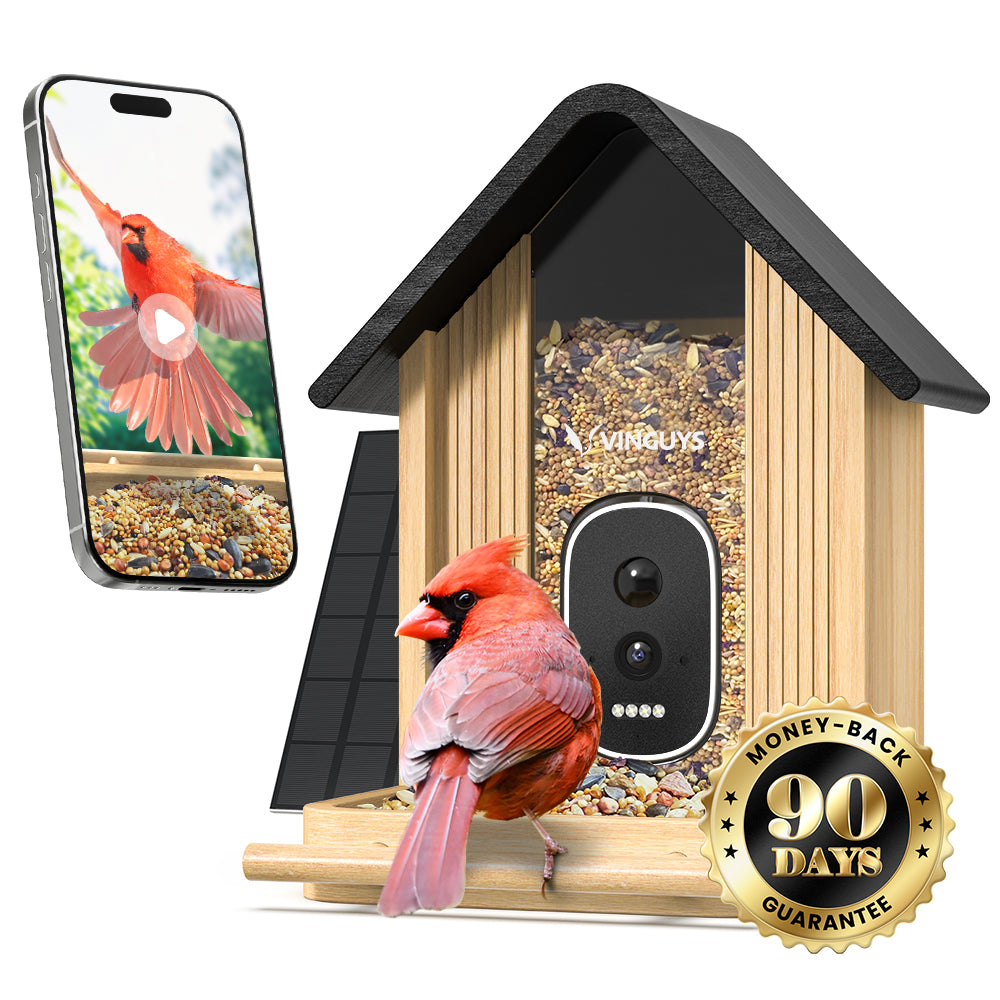 VINGUYS Smart Bird Feeder with Camera V-Feeder Bamboo