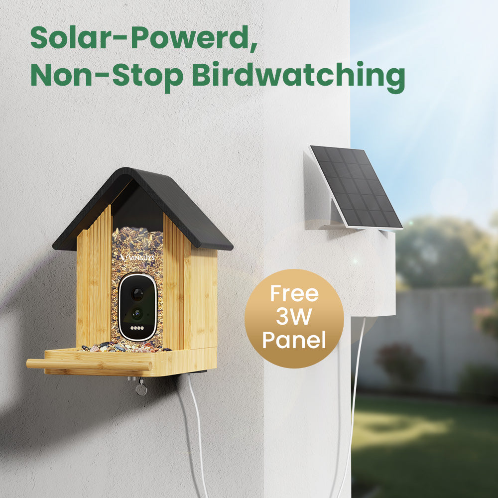 VINGUYS Smart Bird Feeder with Camera V-Feeder Bamboo
