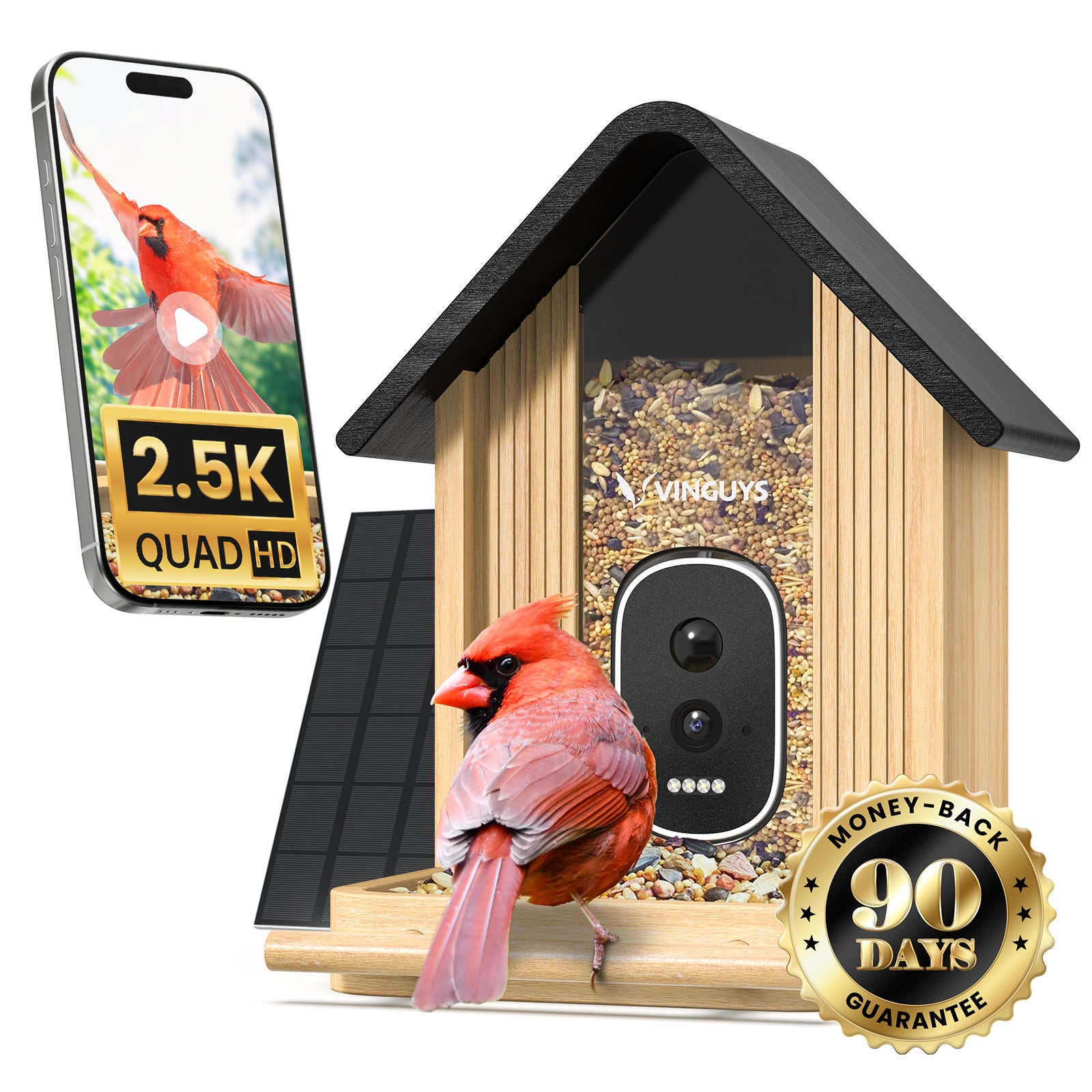 VINGUYS V-Bamboo Smart Bamboo Feeder with Camera