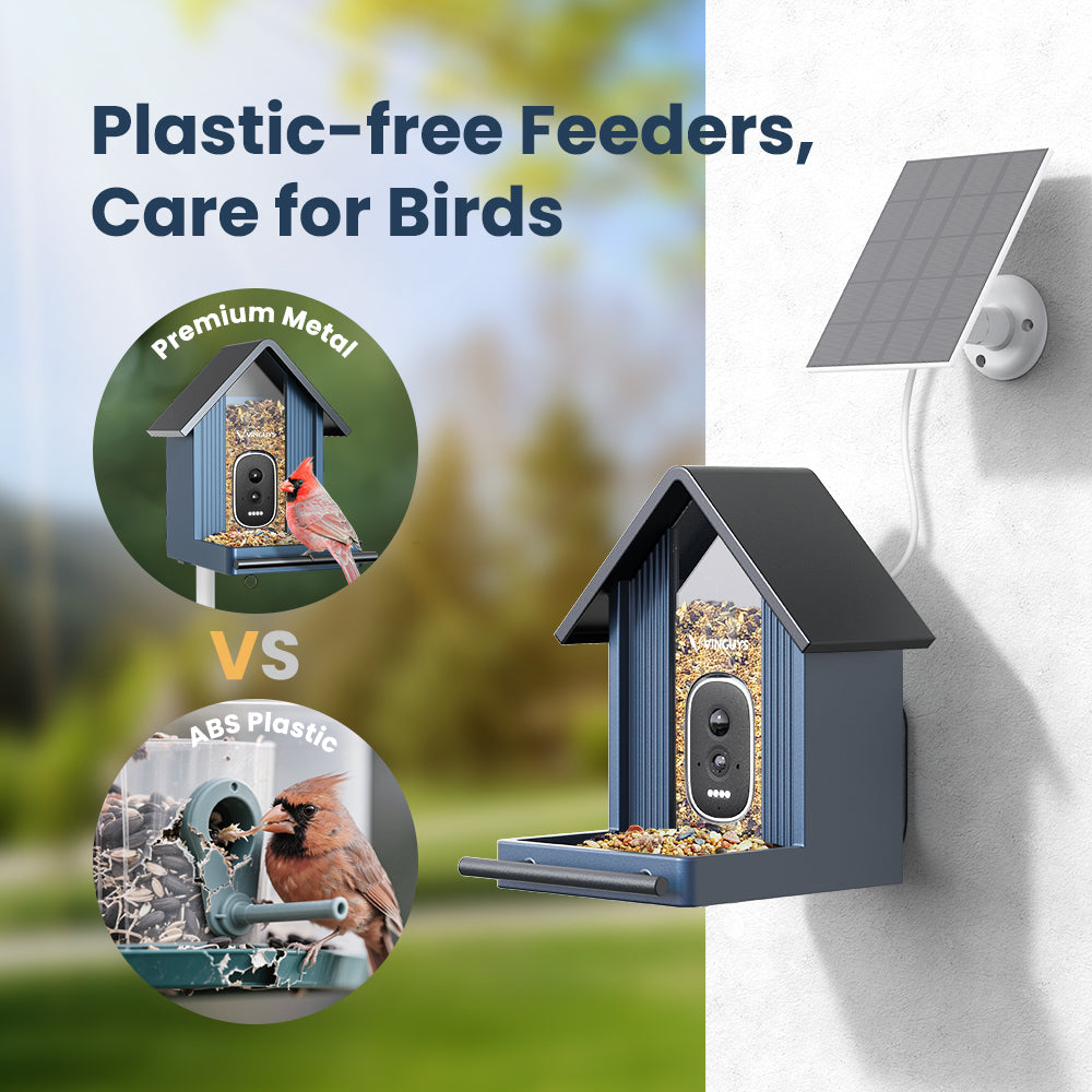 VINGUYS Smart Bird Feeder with Camera V-Feeder Metal