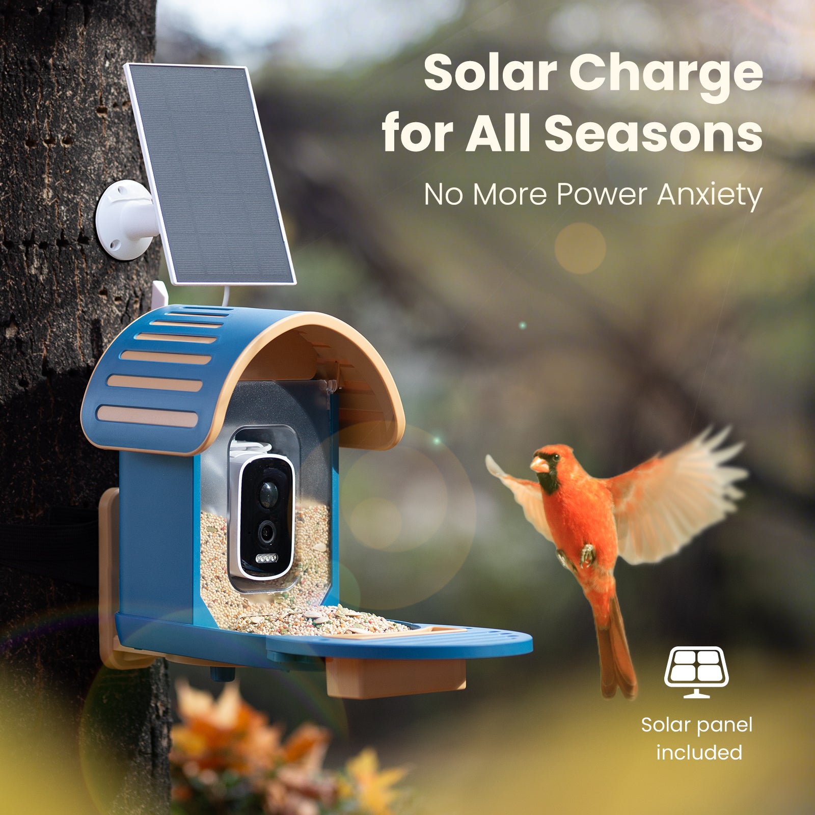 WLNYUGS Smart Bird Feeder with Camera, 2.5K UHD Bird Feeder Camera
