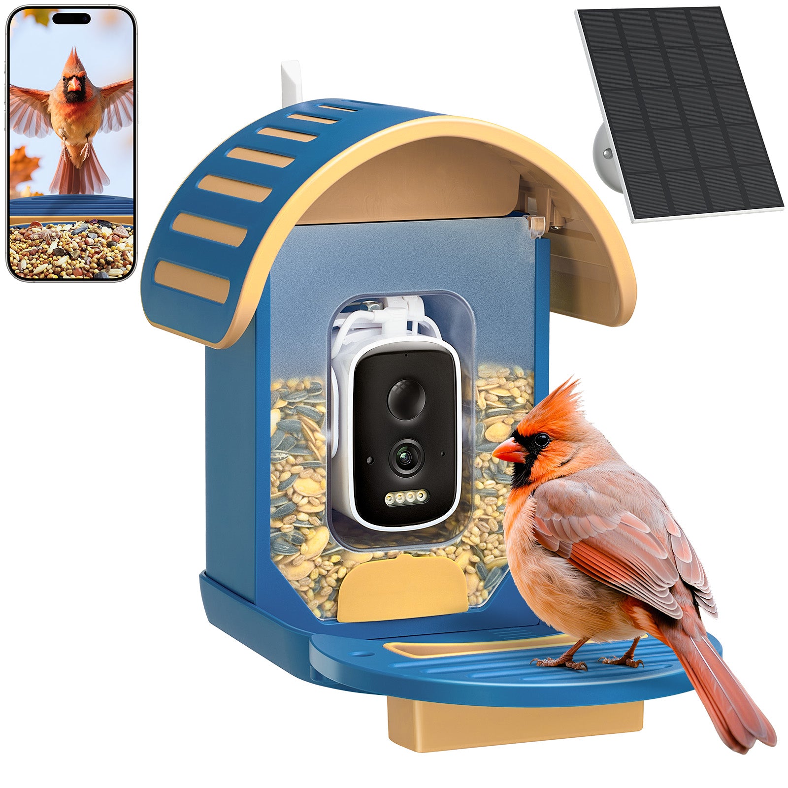 WLNYUGS Smart Bird Feeder with Camera, 2.5K UHD Bird Feeder Camera