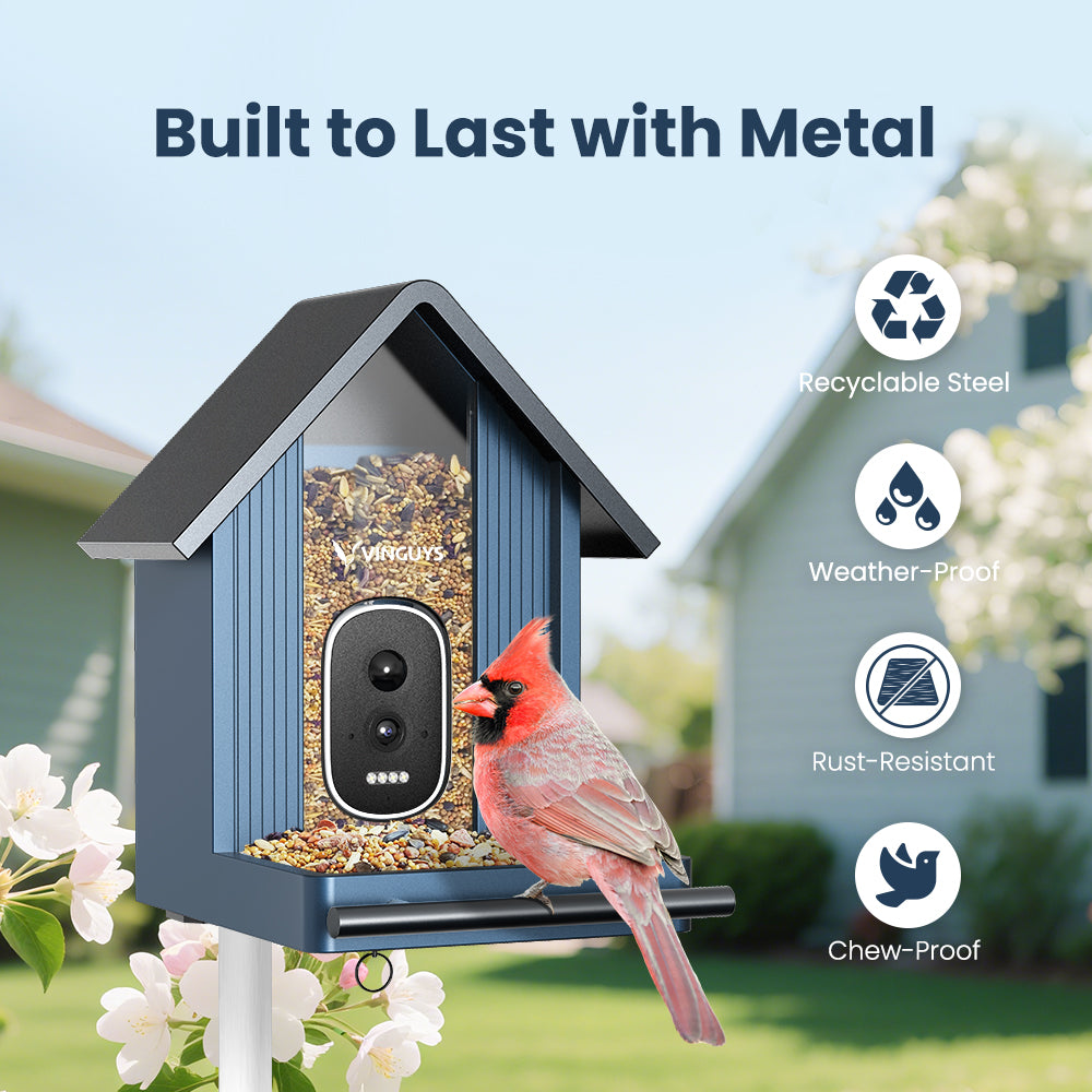 VINGUYS Smart Bird Feeder V-Feeder Metal