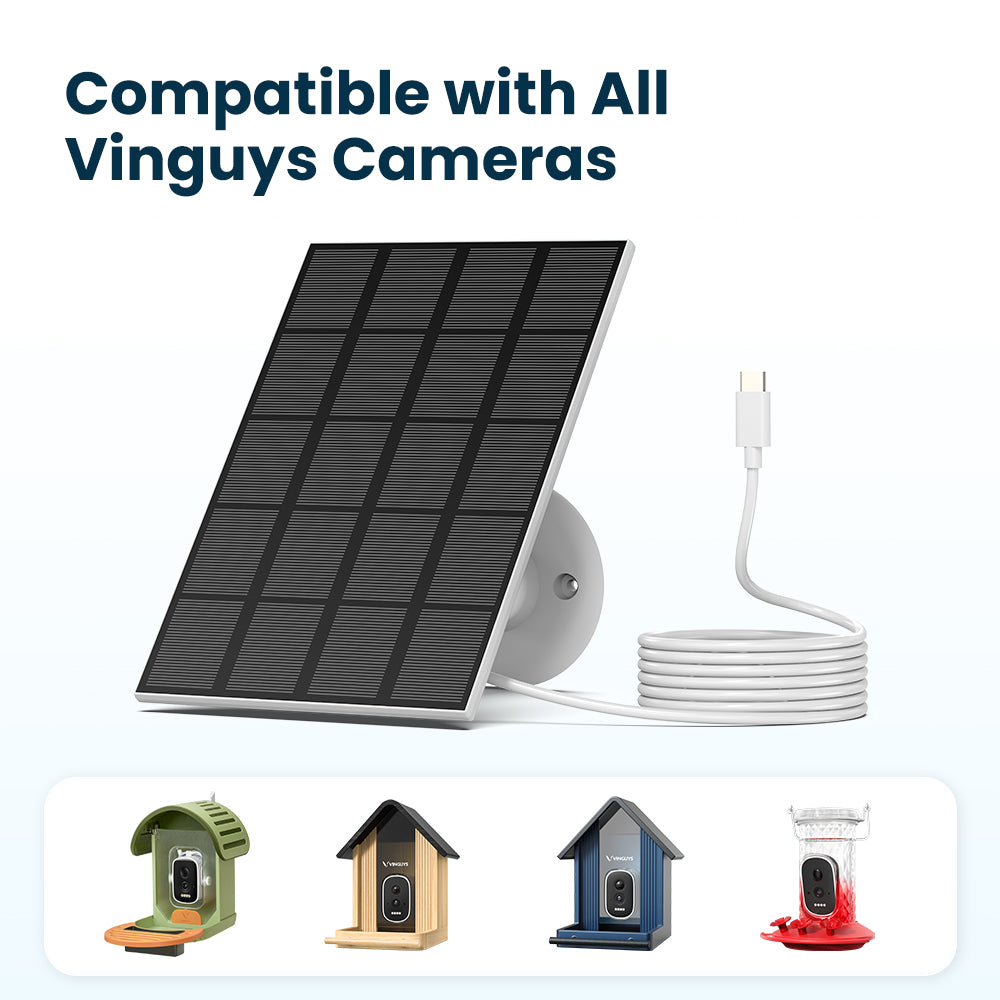 VINGUYS Solar Panel (Type C) - Bird Feeder Camera Solar Panel