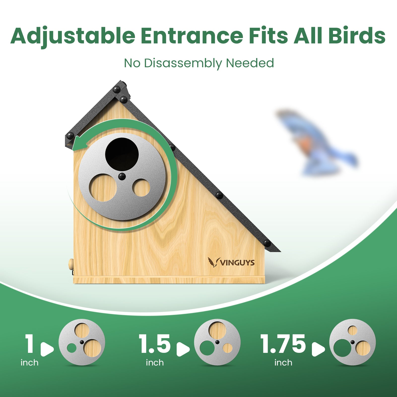 VINGUYS Birdhouse T-Nest