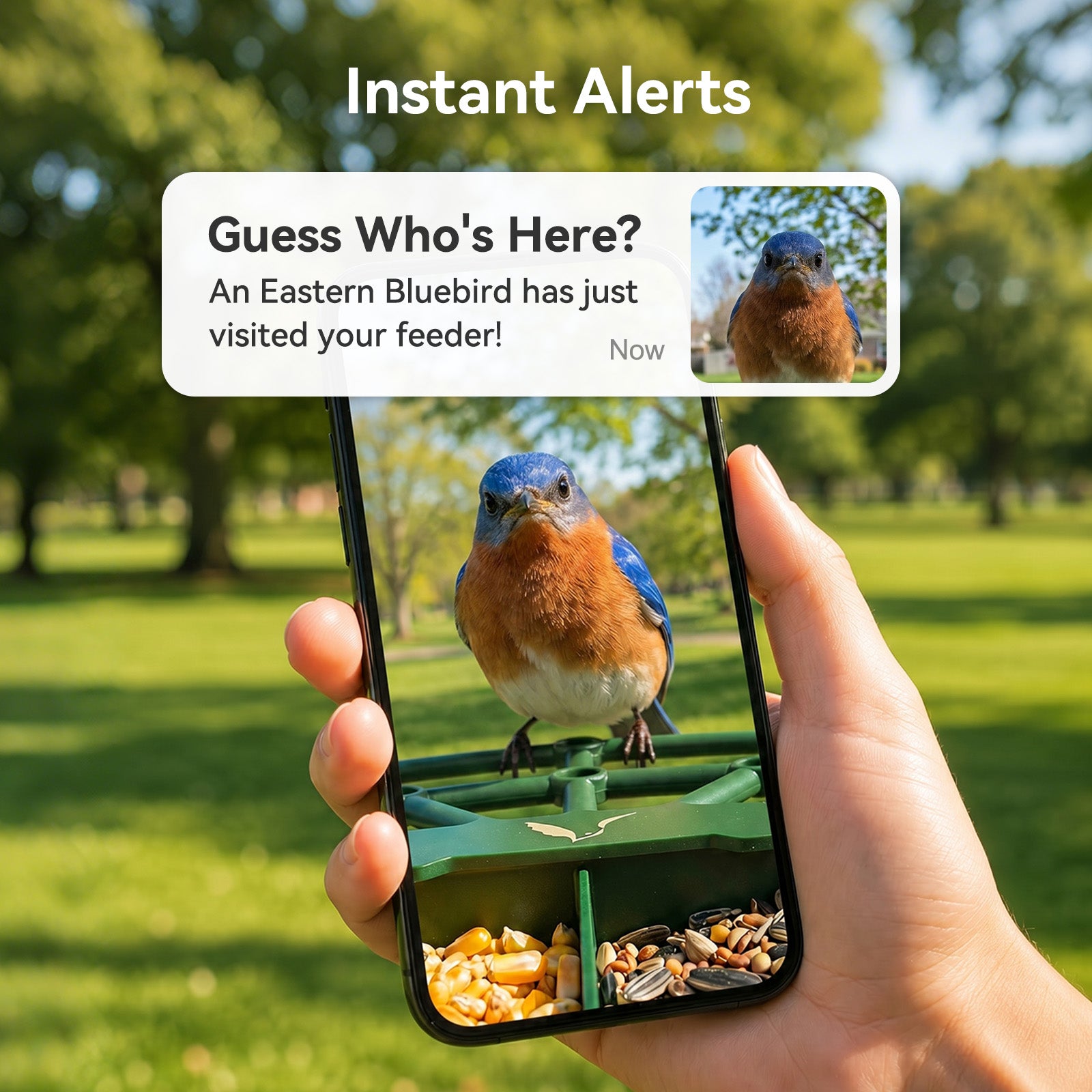 VINGUYS V-Feeder 2 Smart Bird Feeder - Solar Integrated & Dual Seed Compartments