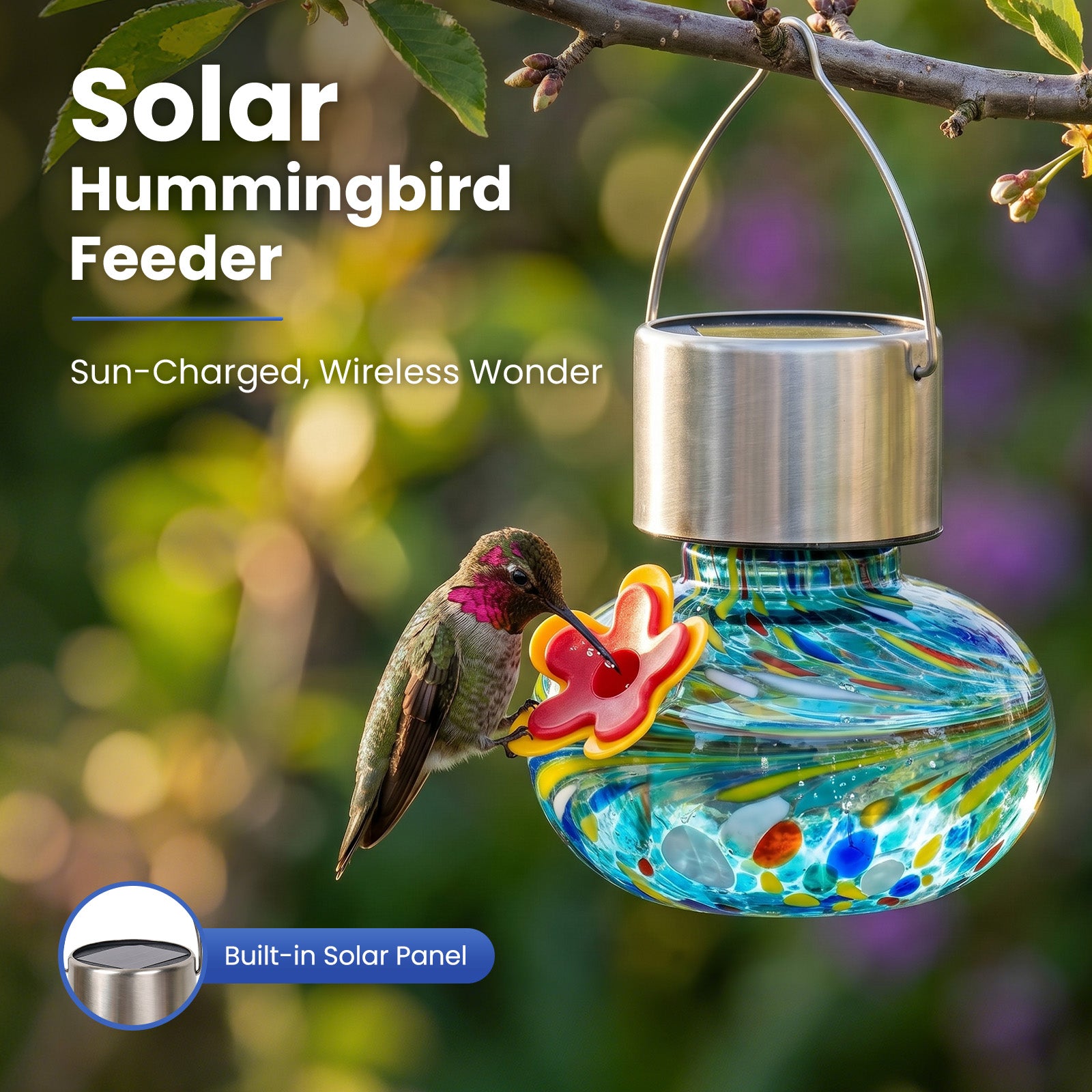 VINGUYS Solar Hummingbird Feeder Mini-New Arrival