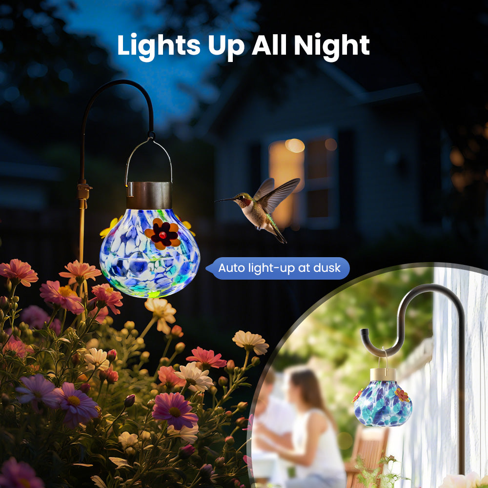 50% OFF TODAY🔥🔥VINGUYS Solar Hummingbird Feeder with Light