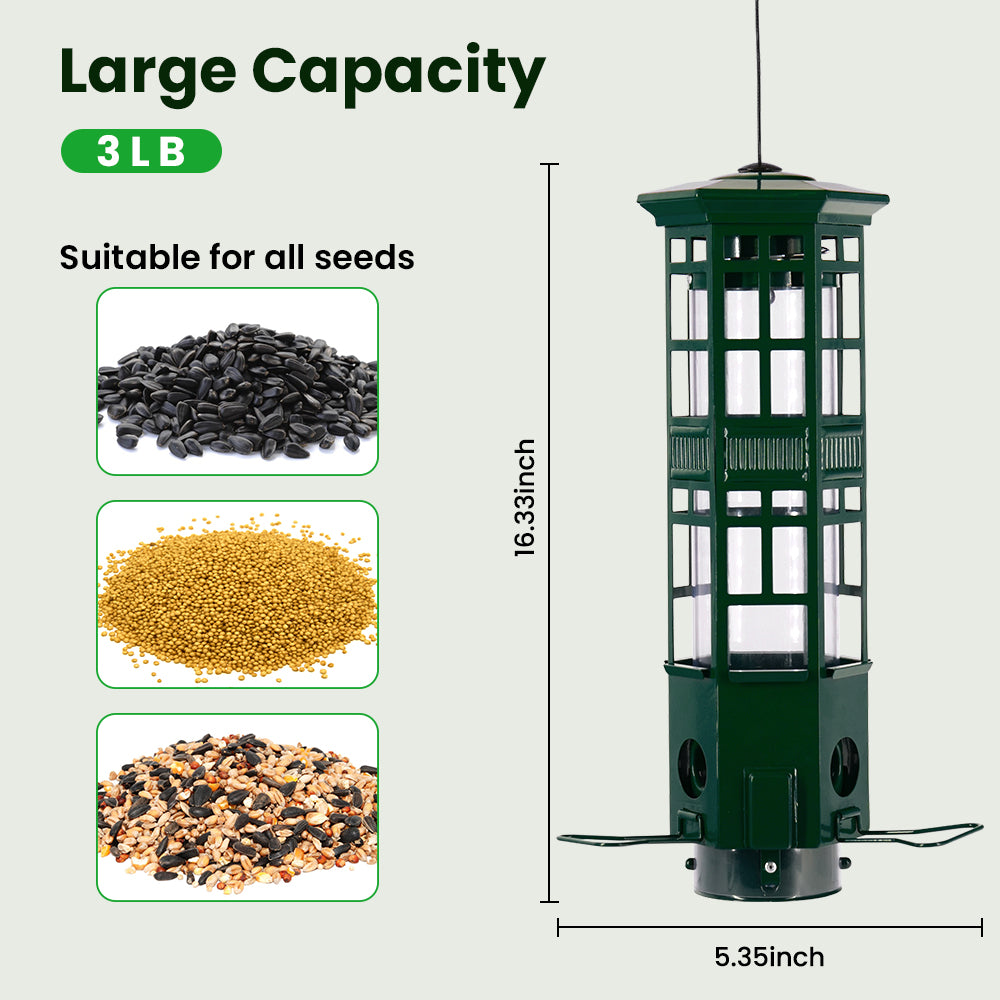 VINGUYS Squirrel Proof Bird Feeder