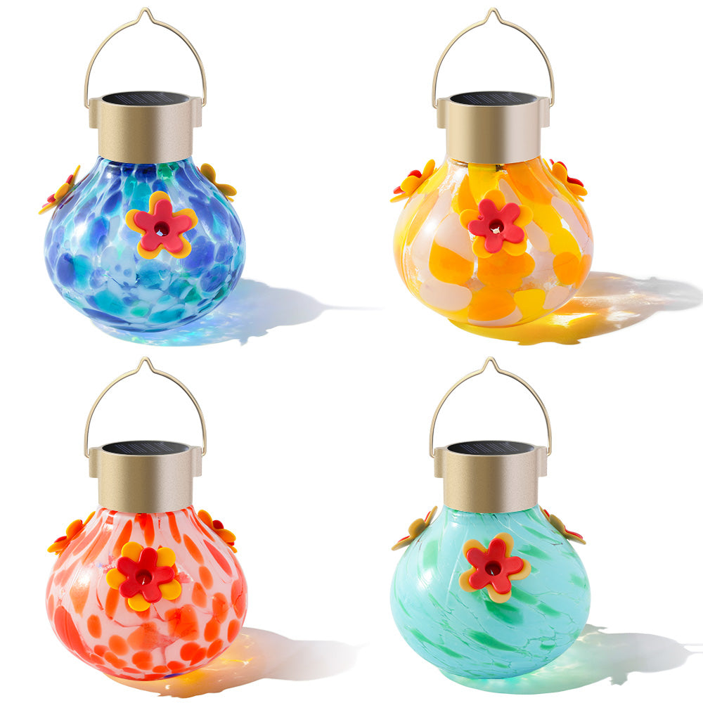 50% OFF TODAY🔥🔥VINGUYS Solar Hummingbird Feeder with Light