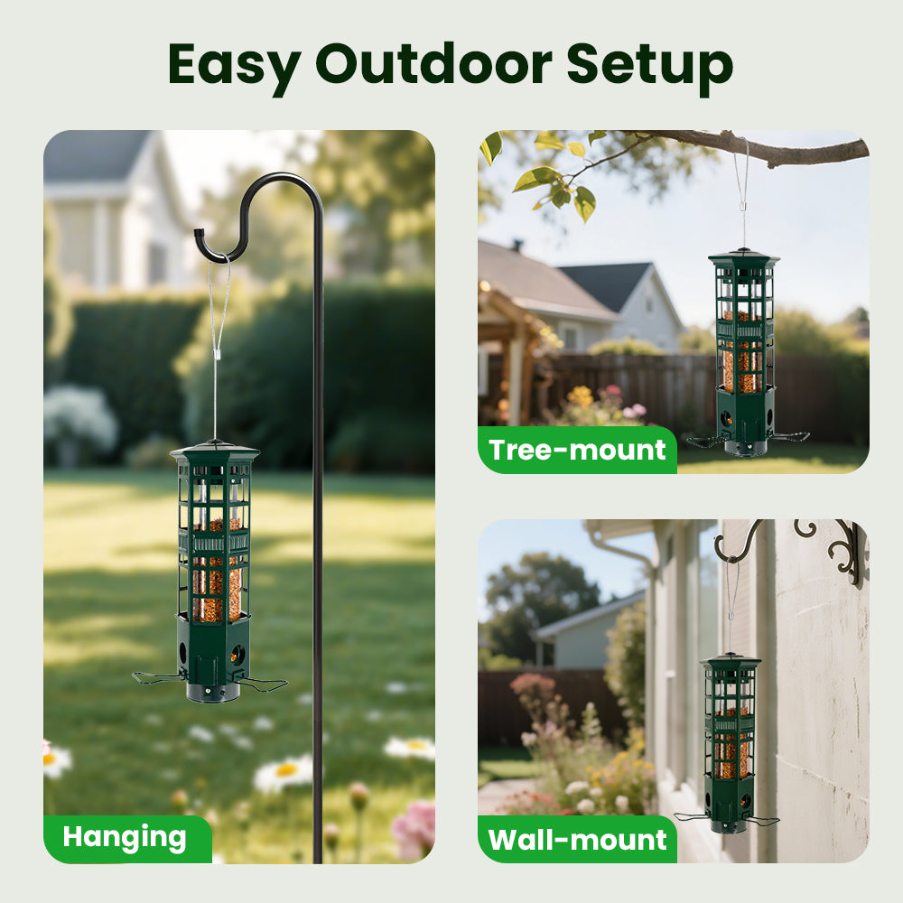 VINGUYS Squirrel Proof Bird Feeder