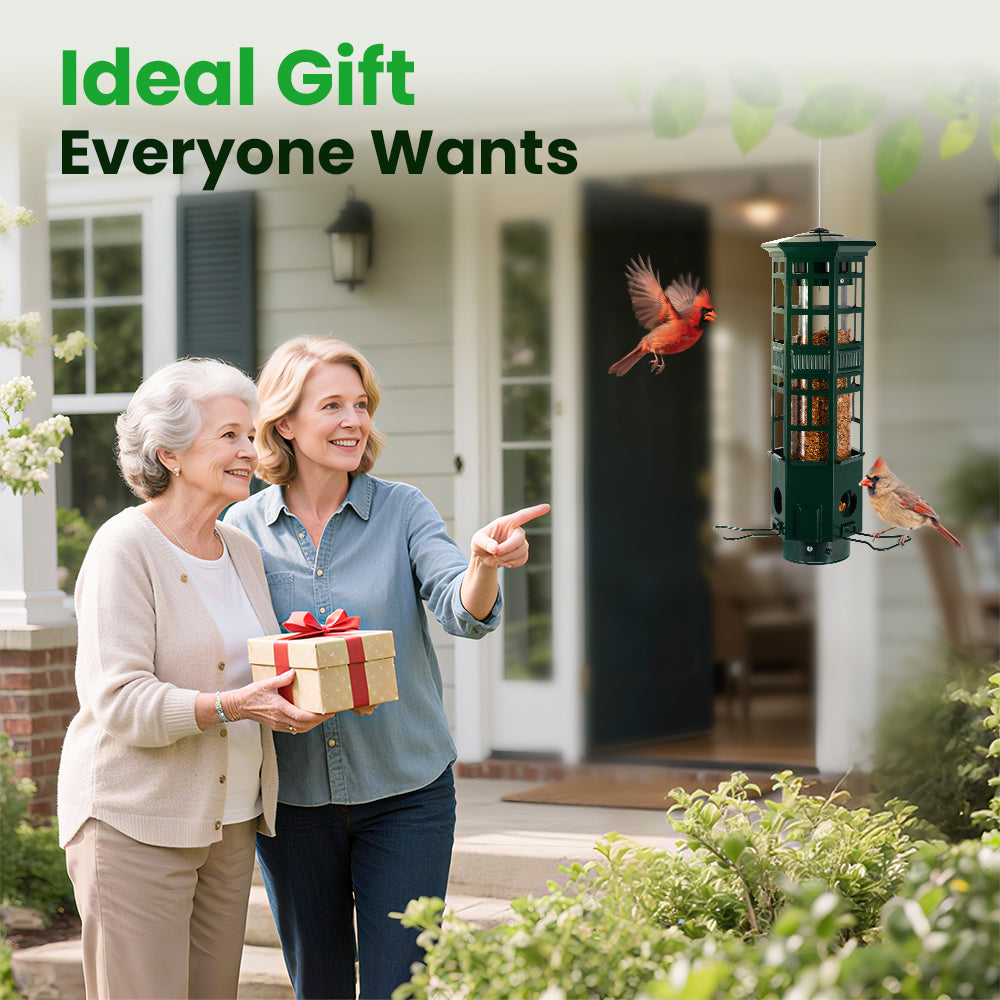 VINGUYS Squirrel Proof Bird Feeder