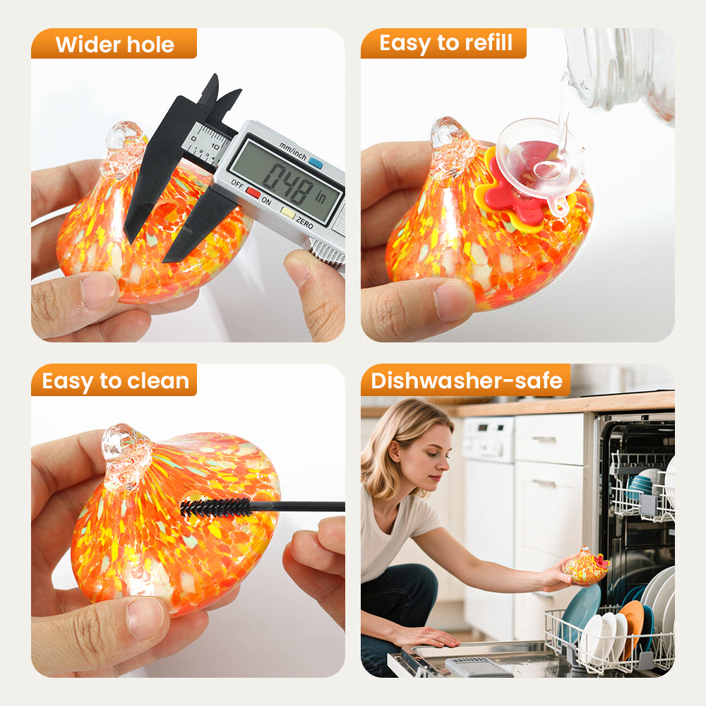 VINGUYS Hummingbird Feeder with Wind Chimes