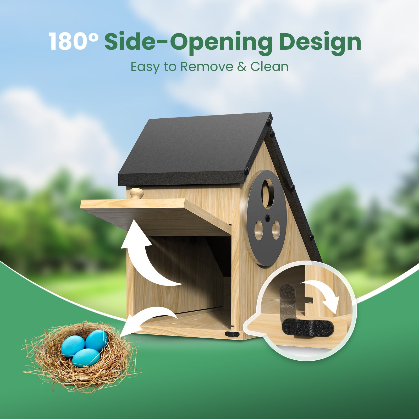 VINGUYS Birdhouse T-Nest