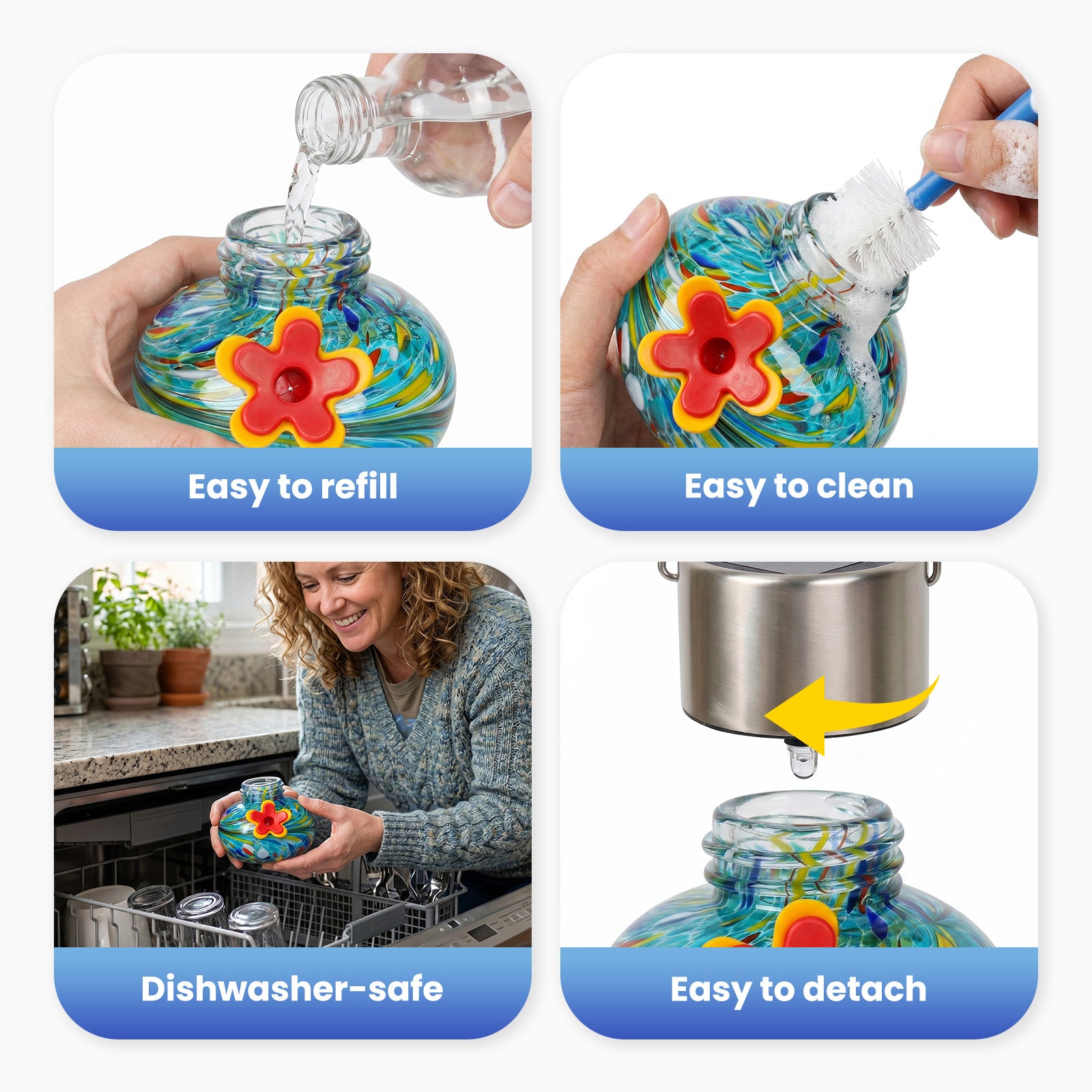 VINGUYS Solar Hummingbird Feeder Mini-New Arrival