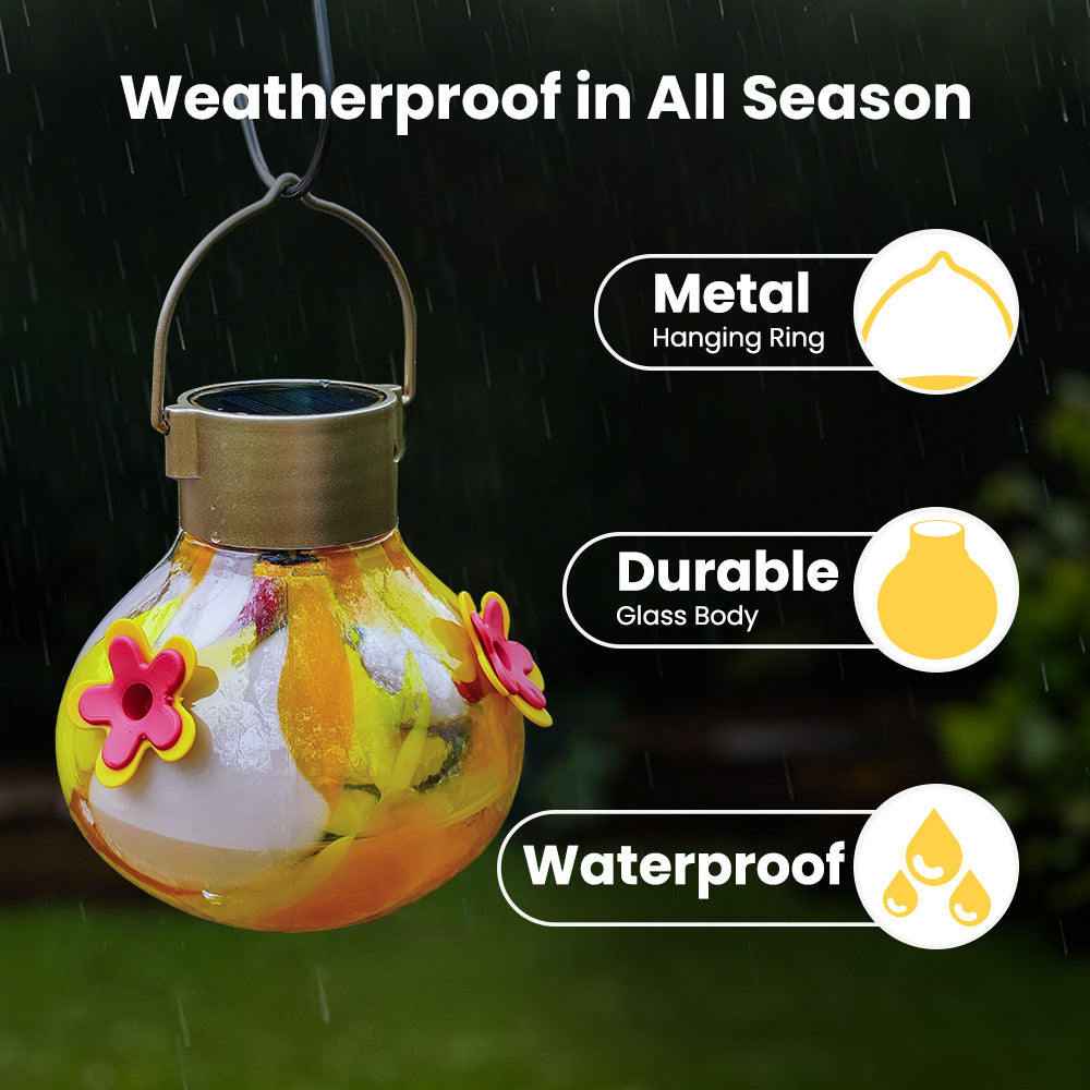 50% OFF TODAY🔥🔥VINGUYS Solar Hummingbird Feeder with Light