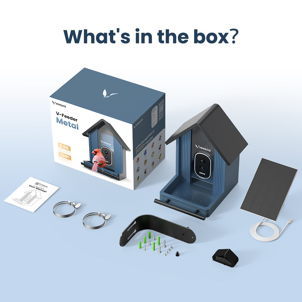 VINGUYS Smart Bird Feeder with Camera V-Feeder Metal