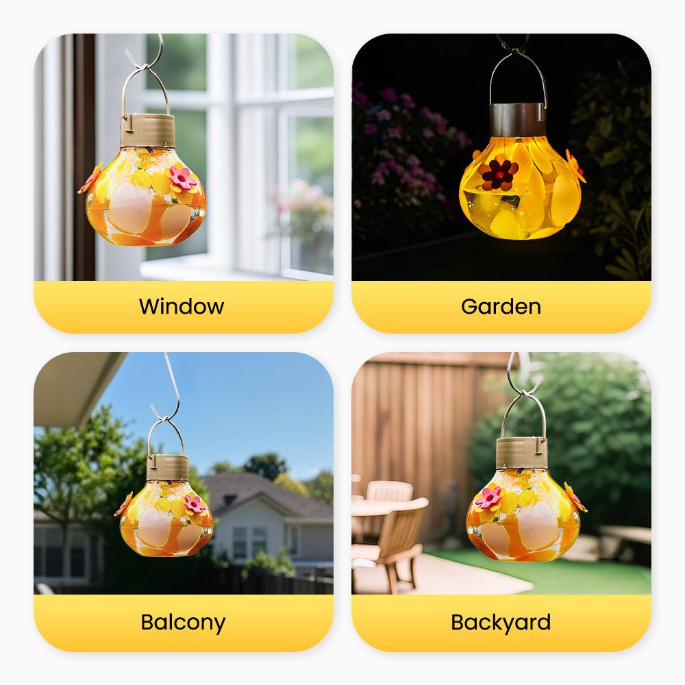 50% OFF TODAY🔥🔥VINGUYS Solar Hummingbird Feeder with Light