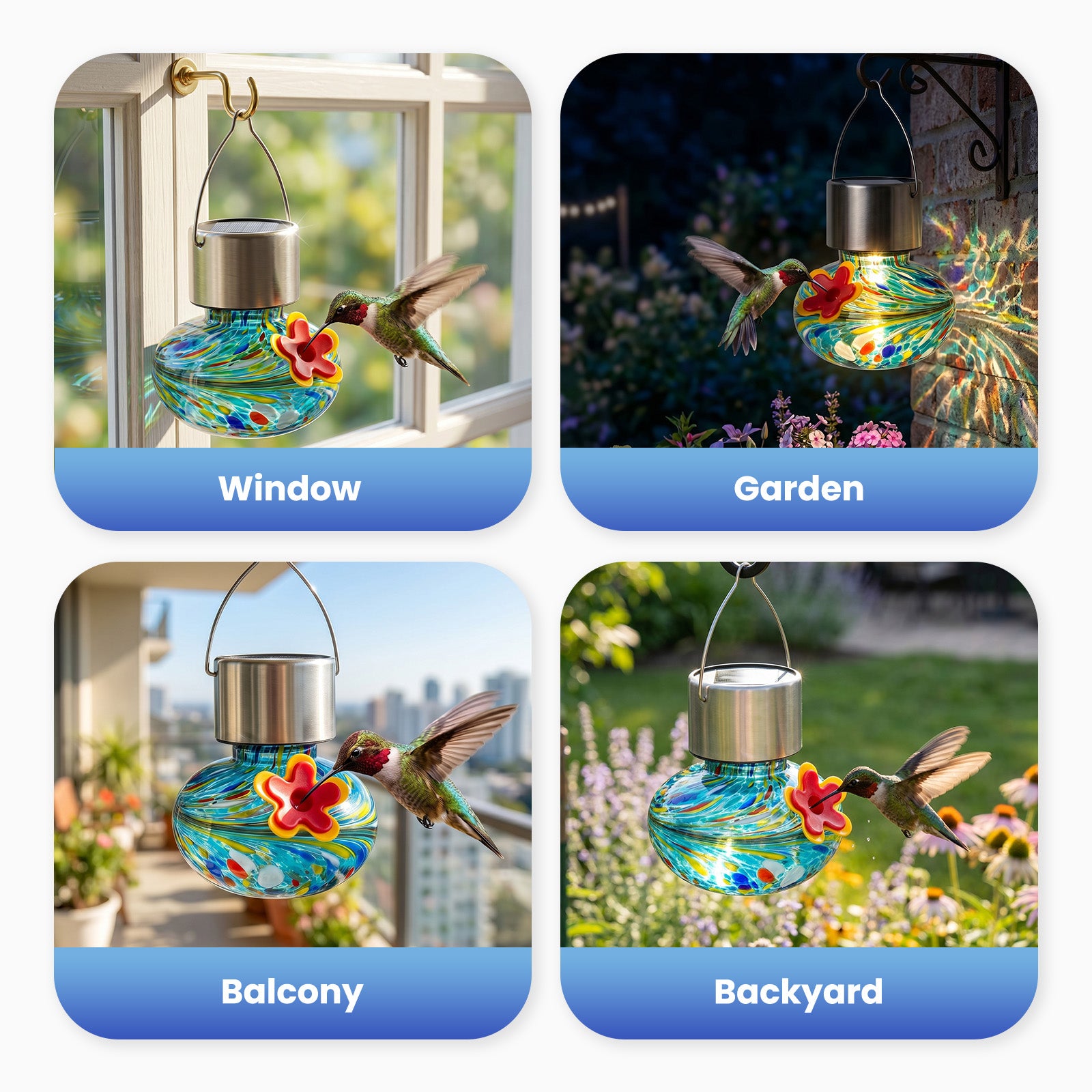 VINGUYS Solar Hummingbird Feeder Mini-New Arrival