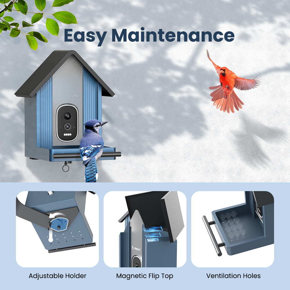 VINGUYS Smart Bird Feeder V-Feeder Metal