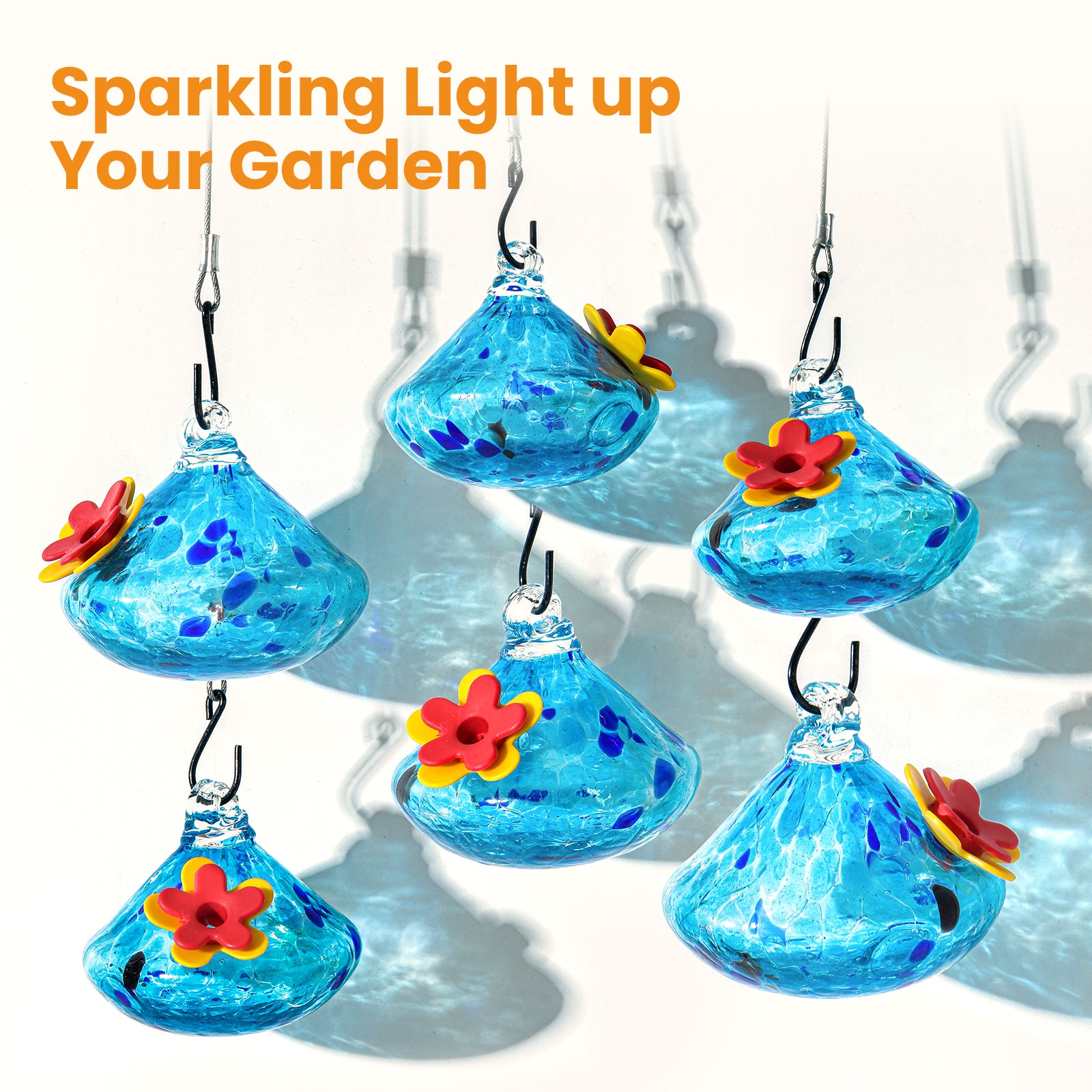 VINGUYS Hummingbird Feeder with Wind Chimes