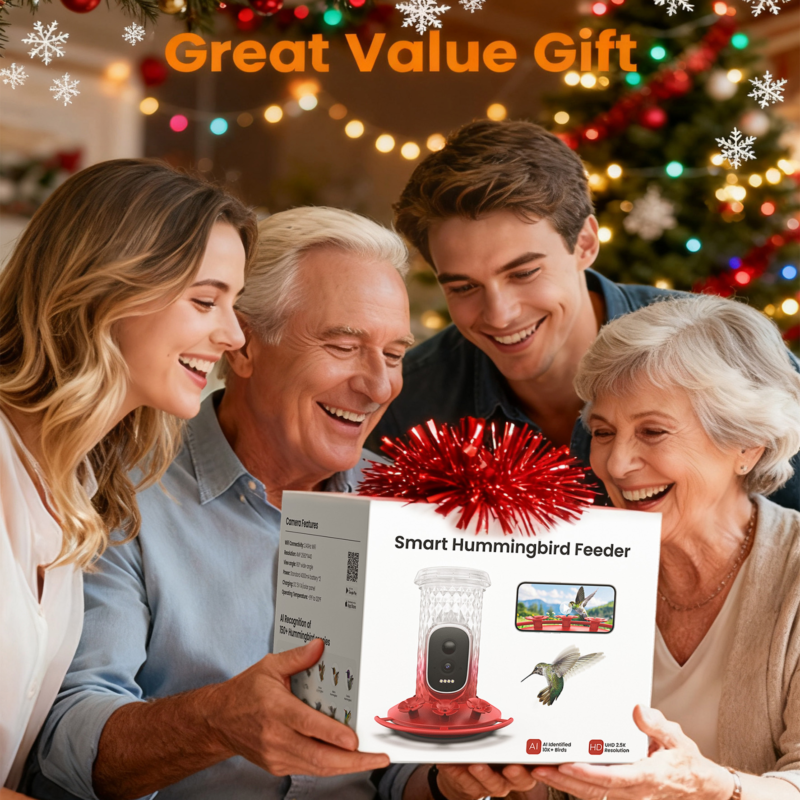 VINGUYS Smart Hummingbird Feeder