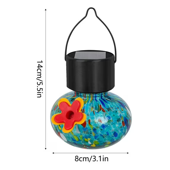 VINGUYS Solar Hummingbird Feeder with Light